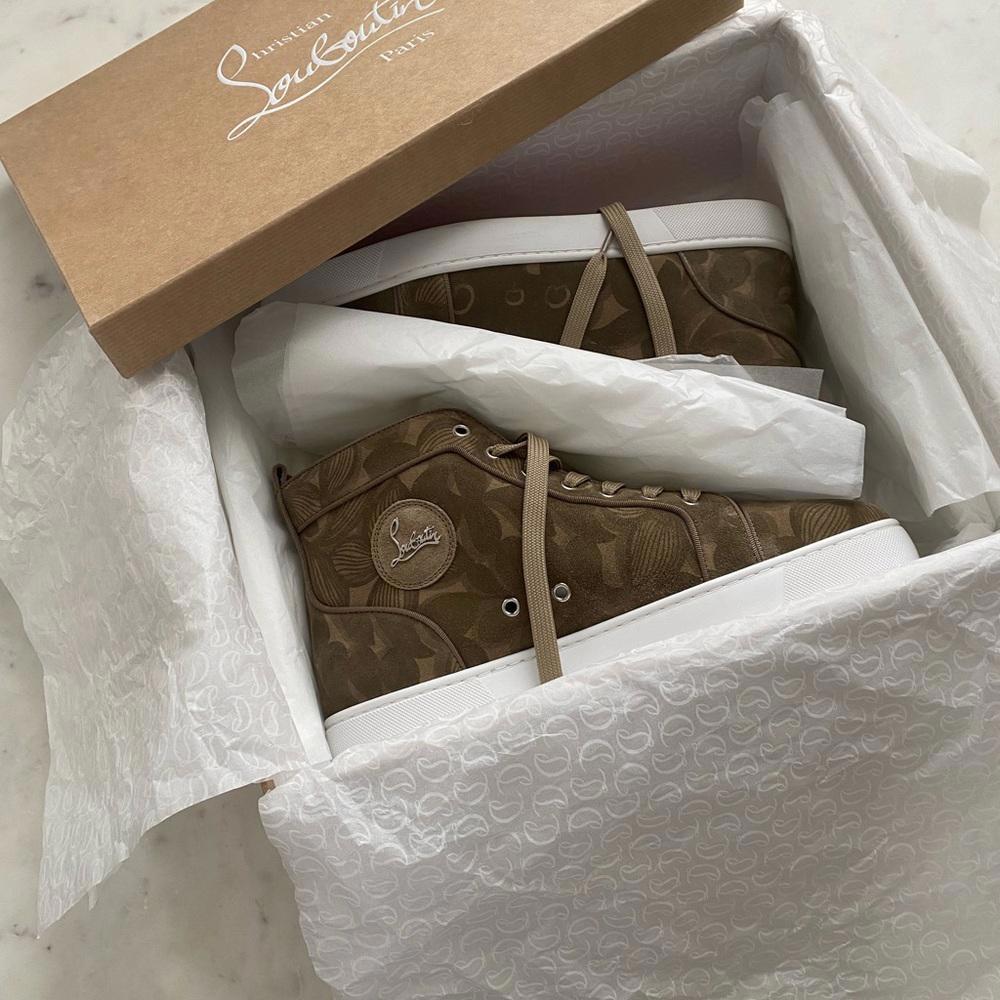 Christian Louboutin - Louis Orlato Petunia Leather High-top Sneakers, size 44 - Picture 14 of 14